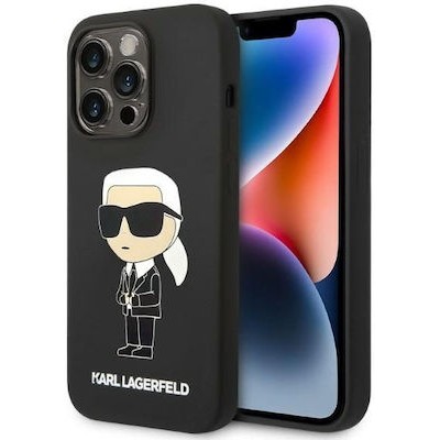 Karl Lagerfeld Ikonik NFT Silicone Case Black (iPhone 14 Pro Max)